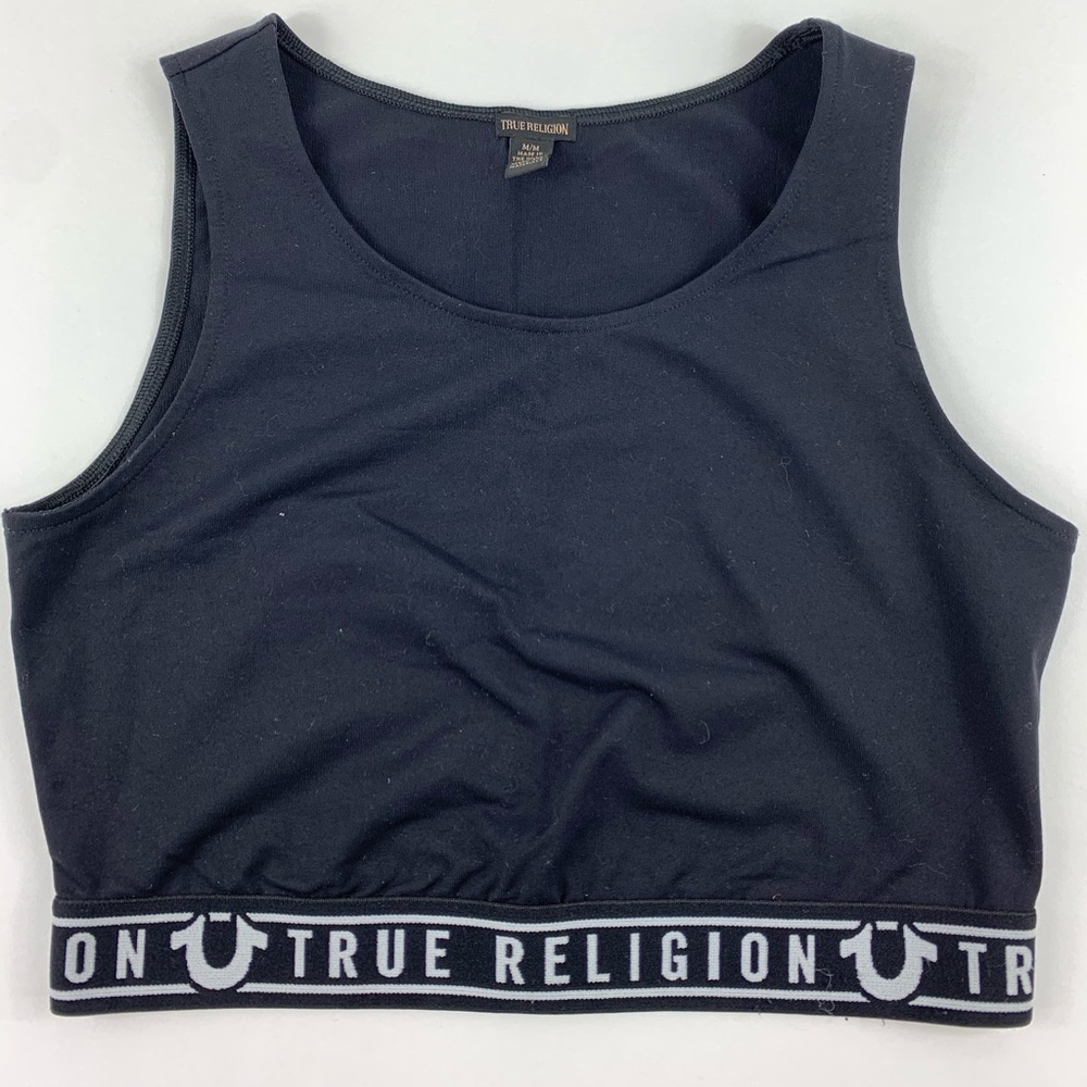 True Religion Sports Bra Size M Black